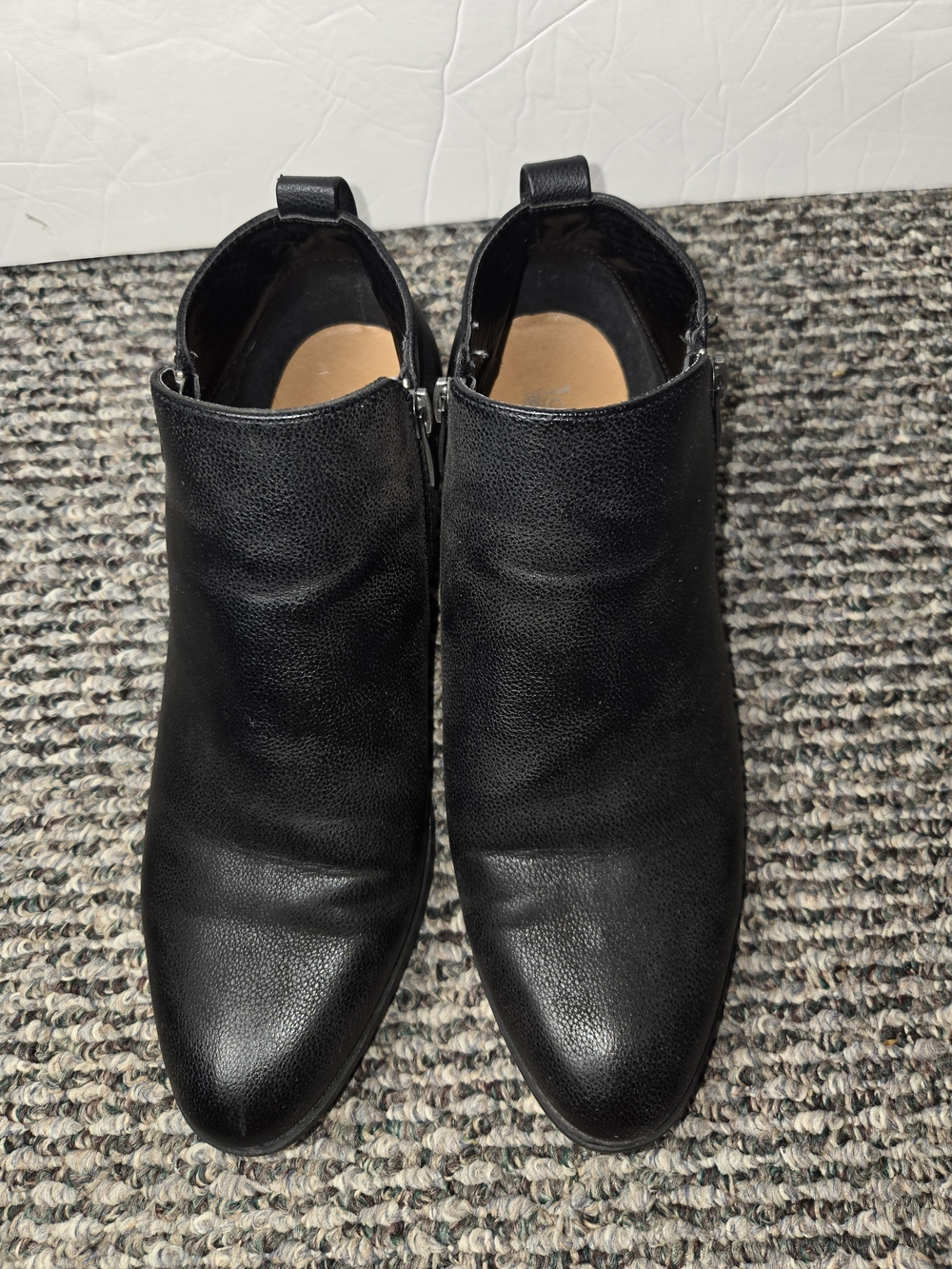 Jessica Cline Black Women's Ankle Boots - Classic 2 Zip Bootie Size 11W